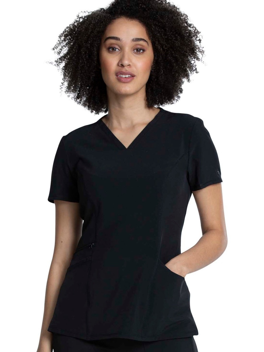 Cherokee Black V‑Neck and straight leg TALL scrub set